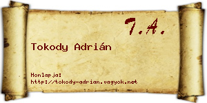 Tokody Adrián névjegykártya
